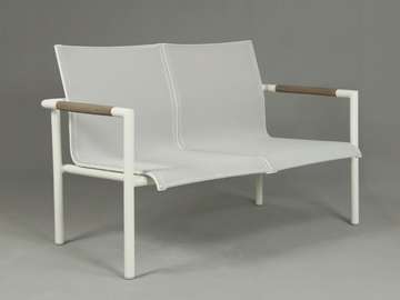 BASTINGAGE - Stackable aluminium garden bench with back by Les Jardins® - view 3